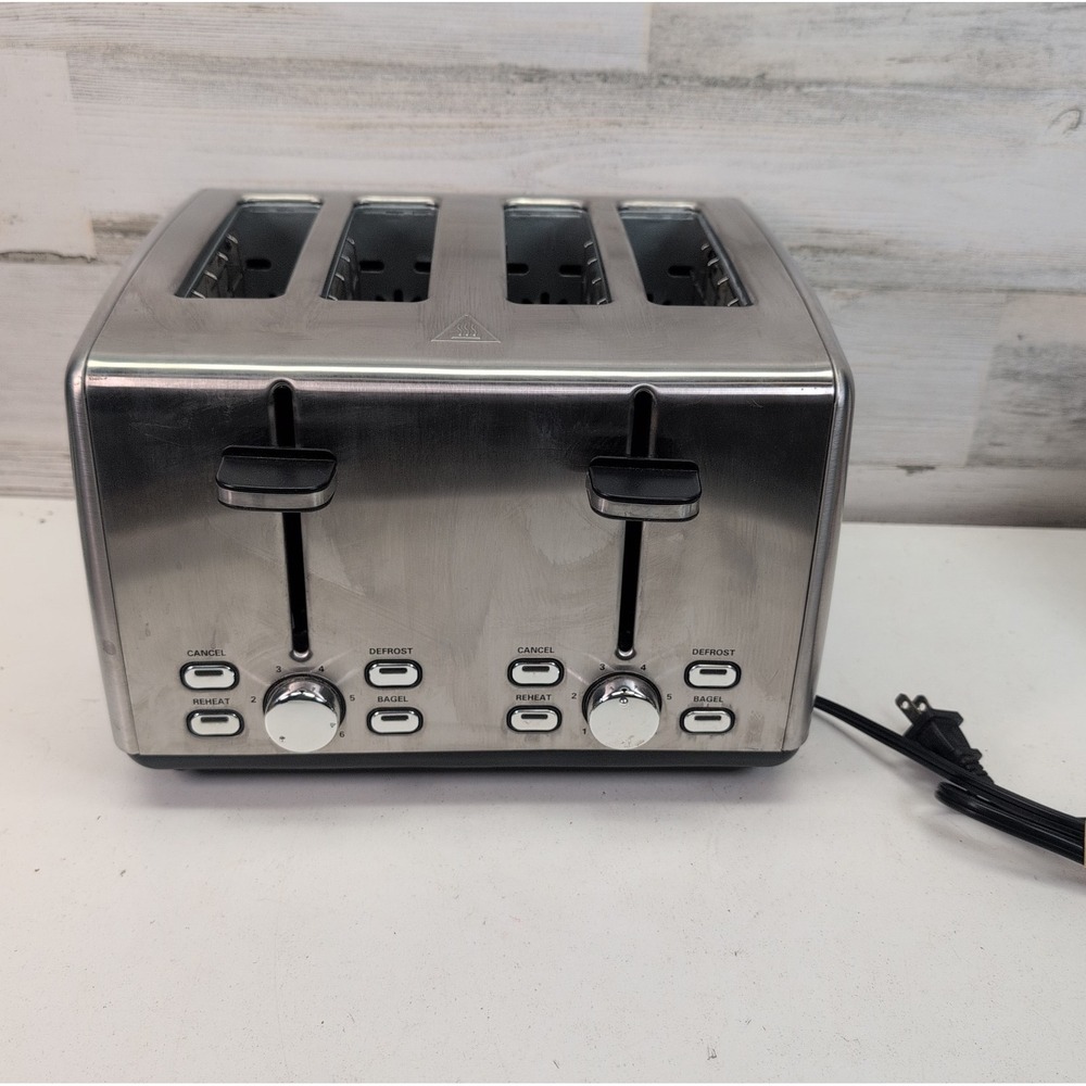 Professional Series 4 Slice Toaster Stainless Steel Silver Color Bagel PS77451